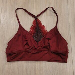 AERIE | Satin Lace Racerback Bralette | Sz. S